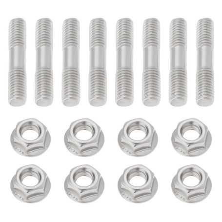 VGOL 8 Sets d'écrous de Boulon à Double Tête M8x1,25 42 Mm écrou de Goujon de Collecteur D'échappement Kit d'écrou de Boulon en 