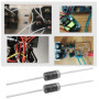 VGOL Schottky Lot de 50 diodes redresseurs de barrière SR3200 (S3200) DO-201 200 V 3 A 57,4 x 4,9 mm haute efficacité pour appar