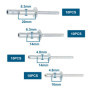 eMagTech 40 Pièces Rivets Structurels à Tête Dôme Verrouillage Interne Plage Poignée 1,5 Mm à 16,0 Mm Boulon Fixation Rivets pou