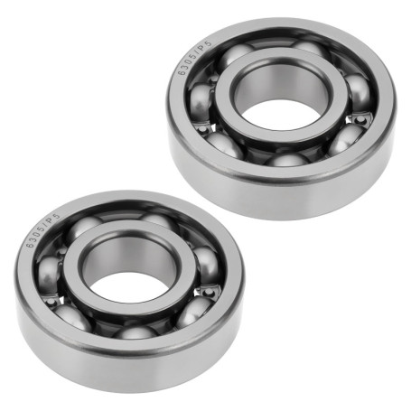 eMagTech Lot de 2 Roulements à Billes à Gorge Profonde 6305-C3 25 X 62 X 17 Mm pour Environnements de Rotation à Grande Vitesse 