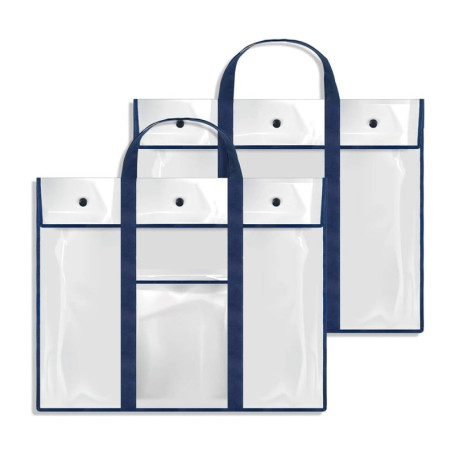 Geroosaty Lot de 2 grands sacs de rangement pour affiches - 80 x 64 cm - Support pour tableau d'affichage - Conteneurs d'art pou