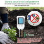 Mcbazel Testeur de Sol ph 3 en 1, Détecteur de Test de Sol Acide-Base, Mesure de Température et d'Humidité avec Affichage LCD Ré