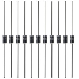 ECSiNG 100pcs 1N5819 Schottky Diodes 1A 40V Schottky Barrière Redresseur Diodes Composants Électroniques pour Panneau Solaire Ch