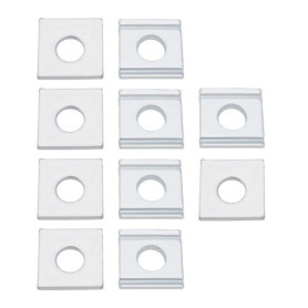 LT Easiyl 10 Pièces DIN434 Joint de Rainure M8 Rondelles Carrées Biseautées Pièce de Rechange Rondelles Métriques en Acier Galva