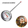 Thermomètre à compost - Thermomètre à cadran en acier inoxydable pour compostage maison et jardin - Diamètre 50 mm - Cadran C & 