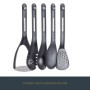 Kitchen Craft - Kit de 5 Ustensiles de Cuisine Magnétiques en Silicone, Rangement Facile, 9 x 9 x 30 cm - Noir