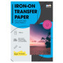 PPD Combo 70xA4 Papier Transfert Tee-Shirt, 50 Feuilles pour Textiles Blancs/Clairs et 20 pour Noirs/Foncés, Personnalisé, Jet d