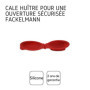 Fackelmann 682231 Cale huîtres en Silicone, cale huître Rouge, Support pour Couper Les huîtres, cale pour Ouvrir Une huître, Sil