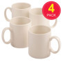 Baker Ross Créez vos propres grandes tasses en porcelaine blanche (paquet de 4) pour les enfants à décorer, arts et métiers