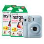Fujifilm Instax Mini 12 Appareil Photo instantané avec Pack de 40 pellicules – Bleu Pastel