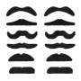 TRIXES Lot de 12 Fausses Moustaches Auto-adhésives Assorties pour déguisement – x6 The Smarty, The Rogue, The Scoundrel, The Cas