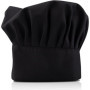 Bonnet de chef noir élastique - Pour cuisiner et cuire dans la cuisine ou comme une grande pièce de déguisement - Combinez-le av