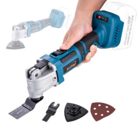 KATSU FIT-BAT 21V Outil Multifonction Oscillant sans Fil Brushless Moteur sans Balais avec 6 Vitesses, Système de Changement Rap