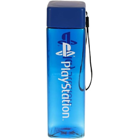 PlayStation Square Bouteille d'eau de voyage en plastique avec dragonne | Cadeaux 500 ml