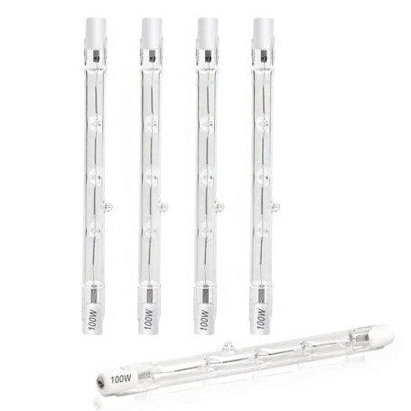 DoRight 100W R7s Ampoule Halogène 118mm Dimmable Blanc Chaud 2800K J118 Projecteur AC 220-240V Halogène Linéaire 1500lm Angle de