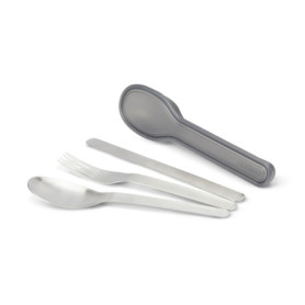 Black+Blum Ménagère gigognes | Ensemble de 3 couverts de voyage compacts en acier inoxydable (couteau, fourchette et cuillère) p
