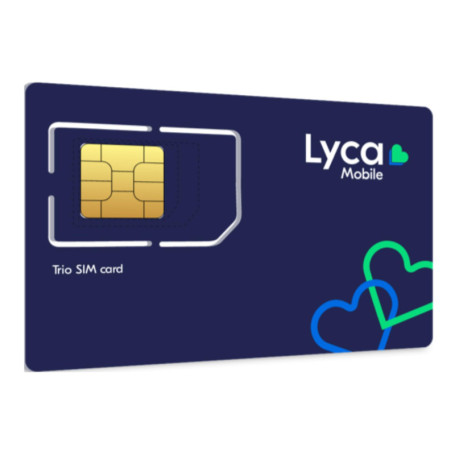 Sim 100% anonyme Lycamobile Uk, déjà active et prête à l'emploi, utilisable en Italie, carte de téléphone avec contrat à consomm