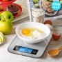 Duronic KS1007 Balance de Cuisine d'une capacité de 10 kg | Précision à 1 g | Fonction d'ajout de poids TARE | Large écran rétro