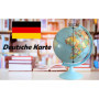 TOPGLOBE Globe scolaire de 30 cm - Carte en allemand - Éducation du globe terrestre rotatif - Éducatif/géographique - École, mai