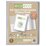 eco-eco Lot de 4 porte-vues transparents avec pochettes en plastique Format A5 50% recyclé 20 pochettes