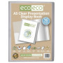 eco-eco Lot de 2 porte-vues transparents avec pochettes en plastique Format A5 50% recyclé 40 pochettes