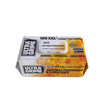 UltraGrime Pro Antibactériennes | Lingettes antibactériennes industrielles pour la désinfection et l'élimination de la saleté de