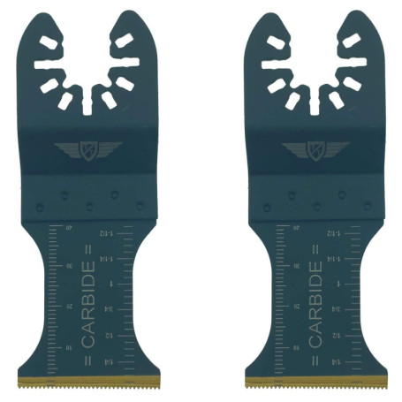 2 x TopsTools FA35ACT_2 Changement rapide en carbure de tungstène Lames de Heavy Metal pour Dewalt Bosch Fein (Pas StarLock) Mak