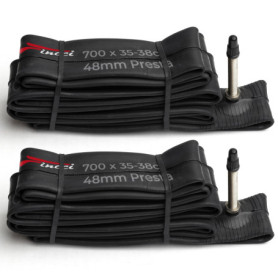 Fincci Chambres à air 700 x 32c x 35c x 38c - Pair Chambre a air 28-29 Pouces VTT 48 mm Presta Valve, pour Vélo de Route, Race A