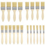 Kurtzy Lot de 20 Pinceaux Peinture 5,08 cm, 3,81 cm, 2,54 cm et 1,27 cm - Pinceau Peinture Plat Professionnel avec Manche en Boi