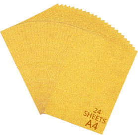 Belle Vous Lot de 24 Papier Doré Cartonné A4 250g/m² -Papier Or pour Projets de Scrapbooking et Emballage - Carton Rigide pour C