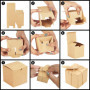 Belle Vous Lot de 100 Boite Cadeau Craft Marron - 5 x 5 x 5 cm - Petite Boite Carton avec Corde de Jute pour Cadeau de Fêtes, Ma