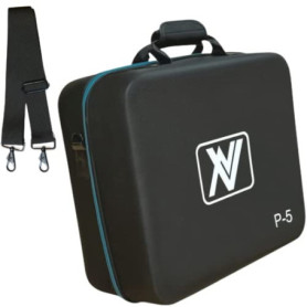 Q-View NV Étui de transport pour PS5 Disc et Digital Edition avec compartiments bandoulière pour manette, casque, câbles et jeux