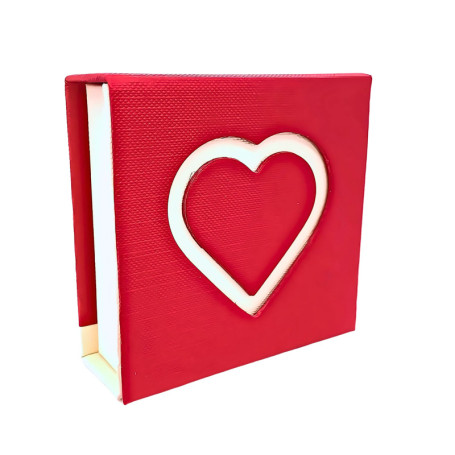 Jewellbox Boîte à bijoux carrée romantique rouge pour colliers et bracelets Idéal pour mariage, demande en mariage et occasions 