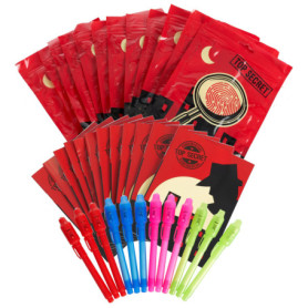 THE TWIDDLERS 12 Petits Carnet de Notes & 12 Stylos à Encre Invisible avec Lampes UV & Pochette - Anniversaires d'Enfants, Poche