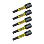 5 x SabreCut SCRH2532_5 Jeu d'embouts de tournevis à percussion magnétique hexagonaux 32 mm H2,5 à extrémité unique robuste comp