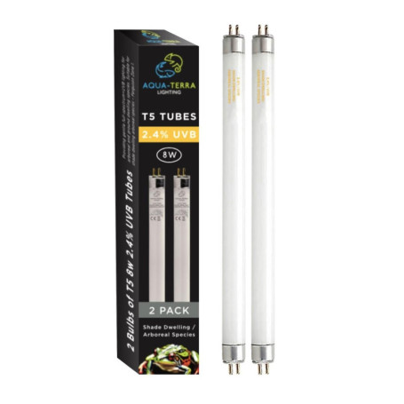 Aqua-Terra Lighting Tube T5 2,4 % 8 W pour habitations à l'ombre/espèces arboréales dans les zones de Furguson 1-2. L'ampoule 8 