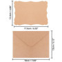 Belle Vous Carte Papier Craft Vierge avec Enveloppes (Lot de 50) - 17,6 x 12,4 cm - Lot Enveloppe Kraft avec Carte - Confection 
