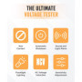 ULTRICS Testeur de Tension, Détecteur de Tension sans Contact 12 V-1000 V, Testeur Électrique à Sensibilité Réglable avec Lampe 