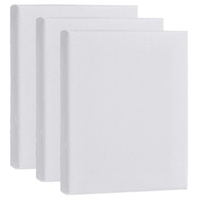 AvoDovA 15 * 20CM Blanche Toiles à Peindre Encadrées, 3PCS Panneaux de Toile de Peinture, Coton Chassis Entoilé à Peindre, Toile