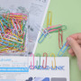 AvoDovA 100PCS Trombones Coloré, 50mm Moyen Trombones, Métal Paperclip avec Revêtement en Plastique, Coloré Papier Clips avec Bo