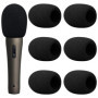 Pinsheng 6 Pièces Mousse Microphone Bonnette, Microphone à Main Housse en Mousse, Filtre Anti Pop Vent en Mousse pour KTV, Perfo