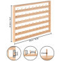 Kurtzy Support Bobine en Bois Mural 60 Bobines - Stand Organisateur avec Crochets Muraux - Debout ou Suspendu - Porte Bobine en 