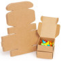 Belle Vous (Lot de 50) Boite Cadeau Marron - Boite Papier Kraft Carrée de 5,6 x 5,6 x 2,5 cm - Boite Carton Emballage Cadeau Fac