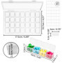 BELLE VOUS Lot de 2x Boite Diamond Painting Rangement - 28 Minis Boites/Compartiments & Autocollants - Boites en Plastique Trans