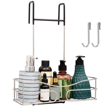 Belle Vous Etagere de Douche a Suspendre en Acier Inoxydable - Etagere Douche a Suspendre Antirouille avec 2 Crochets - Sans Per