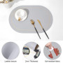 4PCS Set de Table PU, Lavable Antidérapant Imperméable Résistant à la Chaleur Ovales Set de Table, Sets de Table Lavable Double 