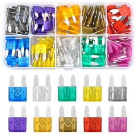 Vesaneae 120 Pièces Mini Fusible de Voiture, Universel Fusible Mecanique Moyenne, Micro Fusibles Automobile, Lame Fuse Set avec 