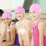 Enfants Bonnet de Natation Bonnet de Bain Élastique Imperméable Bonnet de Piscine Tissu Polyester Souple Bonnet de Bain Bonnets 