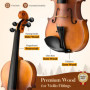CAHAYA Ensemble Violon en Bois Massif: Violon 4/4 Fait Main avec Finition Mate, Table en Épicéa et Fond en Érable, Convient aux 