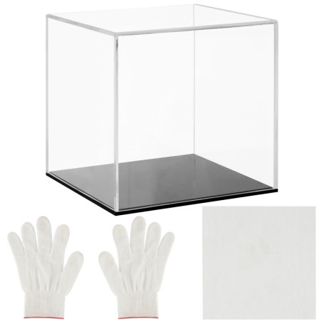 Belle Vous Boite Acrylique Transparente - Vitrine en Forme de Cube 12,5 x 12,5 x 12,5 cm - Boîte de Rangement Anti-Poussière pou